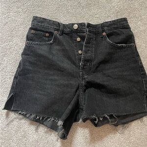 Zara black denim shorts